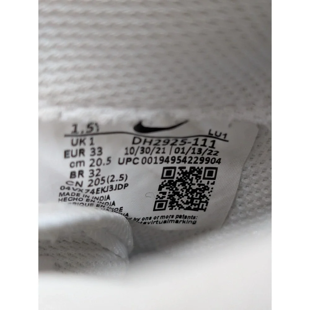 Nike Kids‎ Shoes Air Force 1 Low Trainers Size 1.5Y White DH2925-111 Sneakers